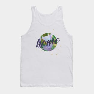 earth is our home - protect our beautiful planet (watercolors and purple handwriting) Tank Top